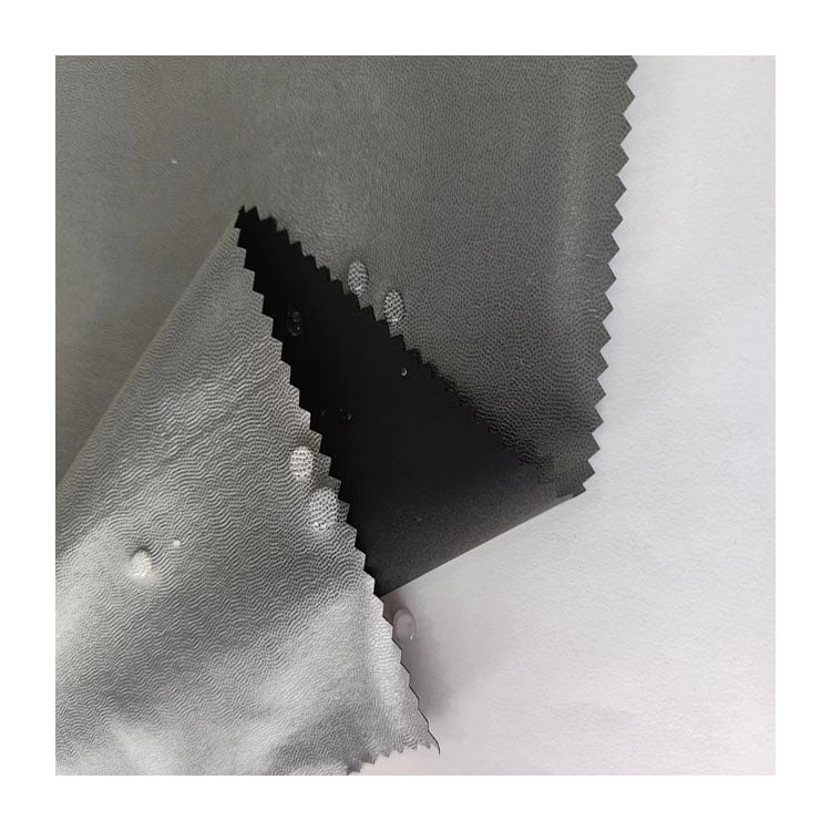 New product 100% polyester T800 mechanical strength with WR and TPU membrane limitation fabric for coat and jacket details