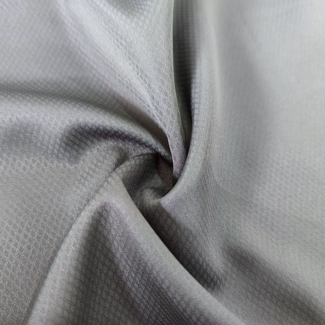 outdoor fabric import 100% polyester Double-line Ribstop pongee coated fabric for jacket manufacture
