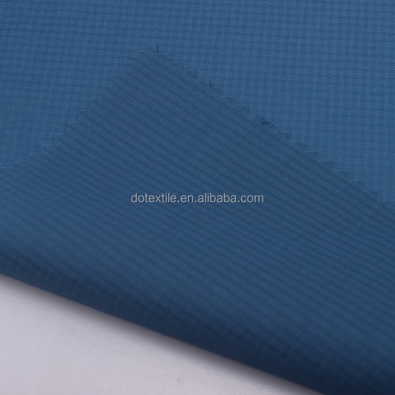 Durable cloth plaid style high density 20d 15d ripstop nylon fabric for sun-protective clothes factory