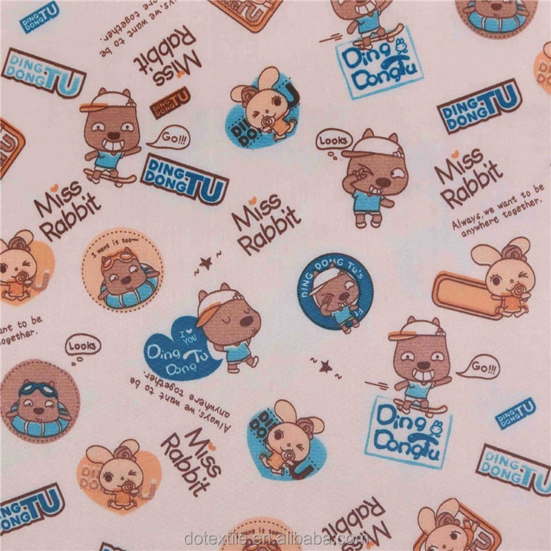 Competitive price 100 polyester full dull 300t printed taffeta fabric for children's down coat manufacture