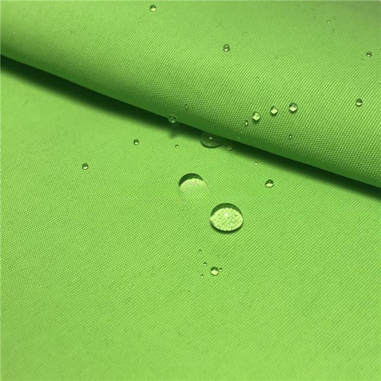 Tissu écologique en toile lisse teinte unie polyester pongee imperméable laminé tpu