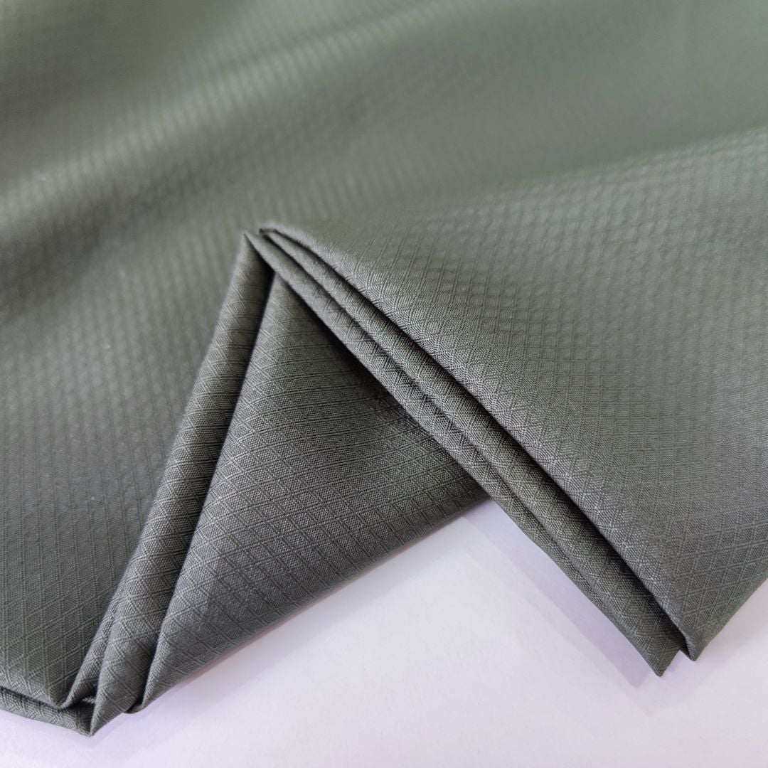 outdoor fabric import 100% polyester Double-line Ribstop pongee coated fabric for jacket supplier