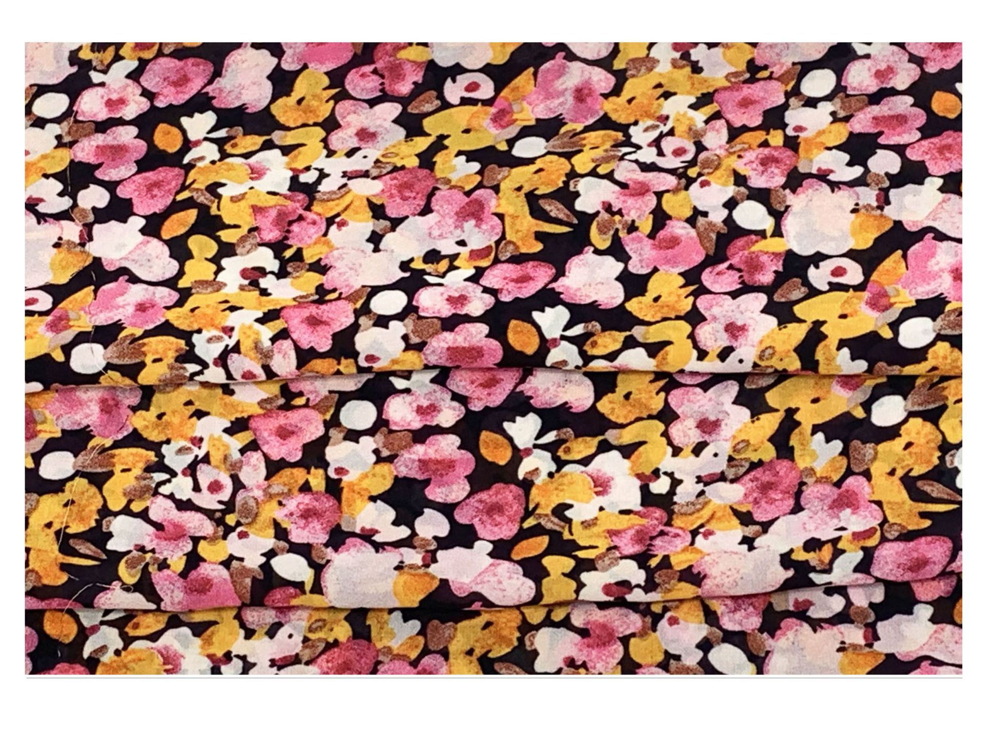 75D chiffon fabric Oil painting flower printing trousers fabric women's dress chiffon fabric manufacture