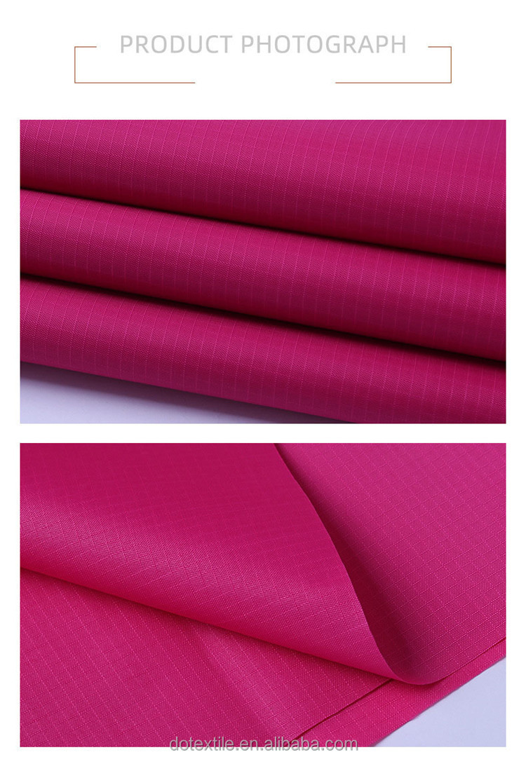Wujiang textile manufacturer solid dyed oxford fabric 210d ripstop for making bag details