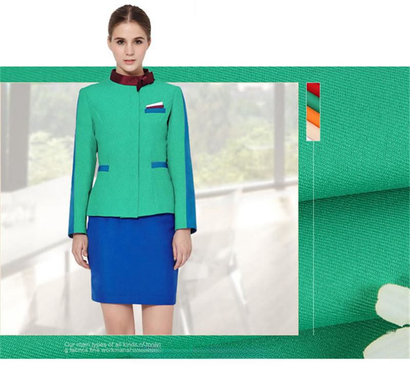 Teixit de roba uniforme tintada a sòlid duradera 100% poli gabardina per a uniformes laborals