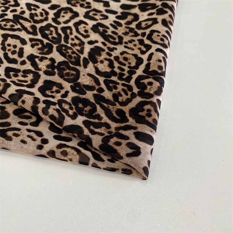 Printed 100%polyester 75D crinkle chiffon fabric for women's dress manufacture