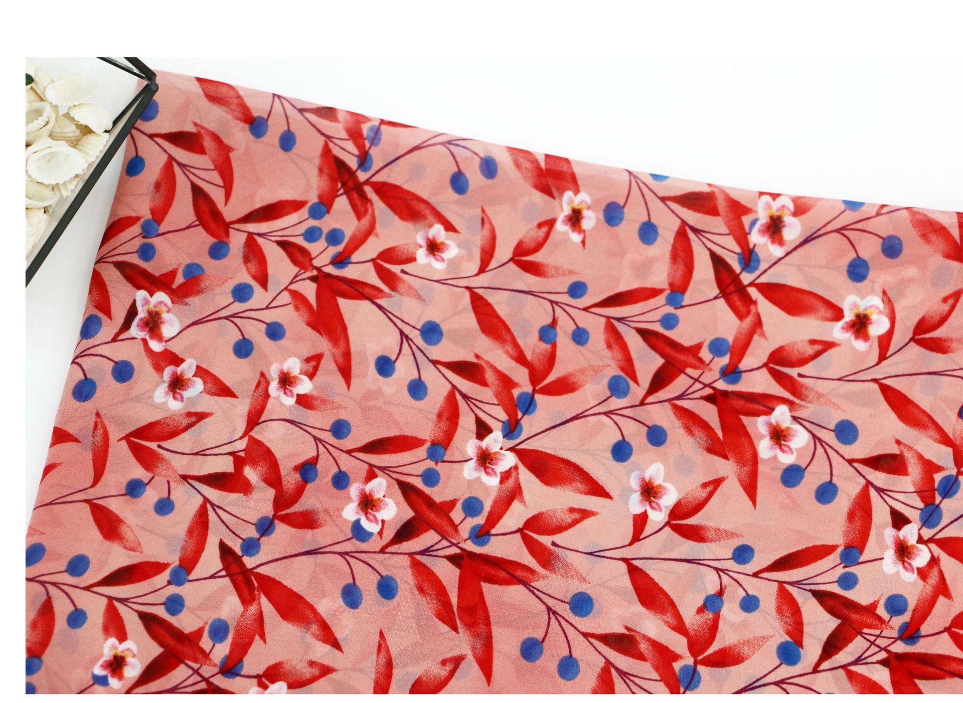 Whole sale New Georgette printed fabric spring summer dress women's fashion chiffon fabric manufacture