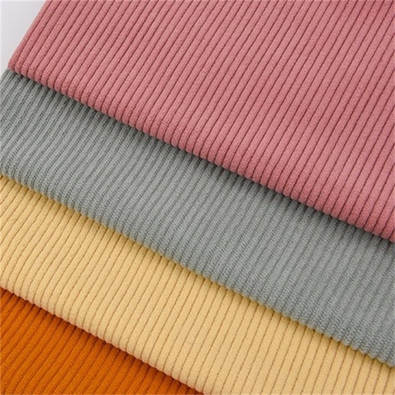 High quality warp knitting 100%Polyester 8w corduroy fabric for sweat pants details