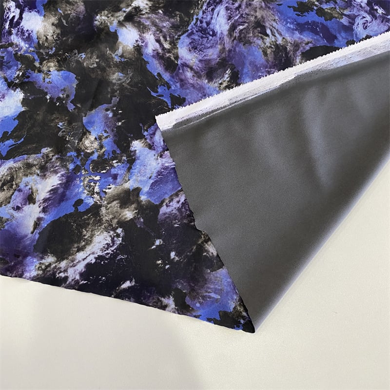 DWR windproof and breathable 100%polyester interlock print fabric for jacket manufacture