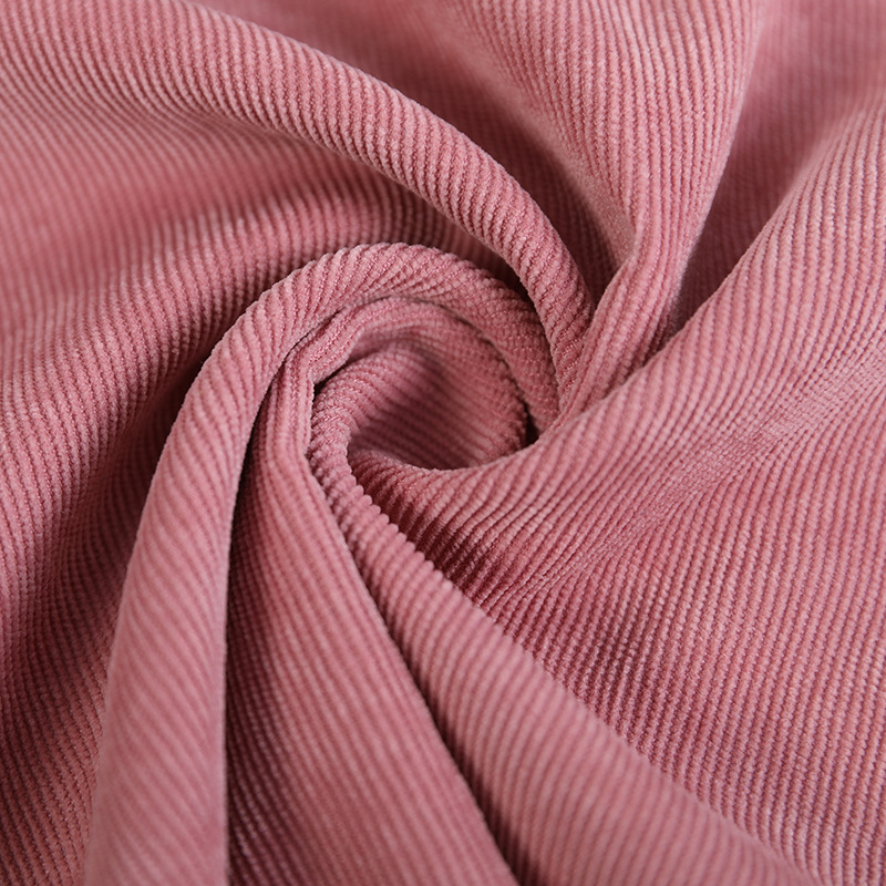 90%polyster 8%nylon 2%spandex 200gsm 16w Corduroy Fabric for shirt lining factory
