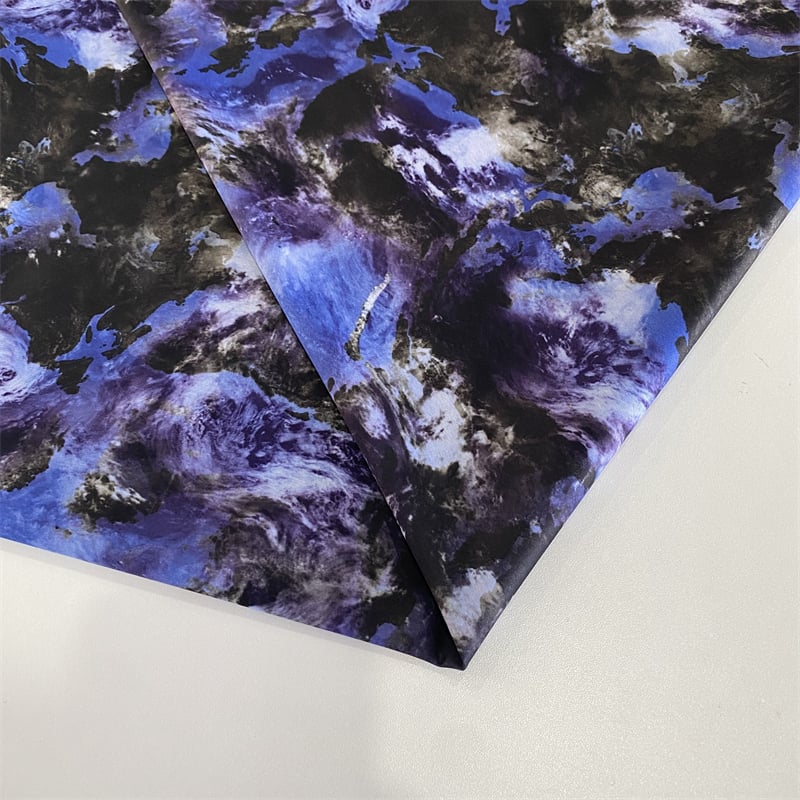 DWR windproof and breathable 100%polyester interlock print fabric for jacket manufacture
