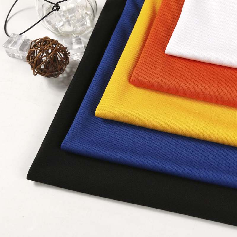 Moisture wicking 75D 100% polyester mesh fabric for school uniform sportswear details