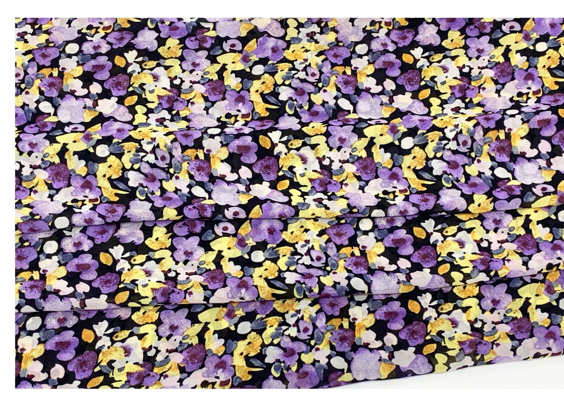 75D chiffon fabric Oil painting flower printing trousers fabric women's dress chiffon fabric factory