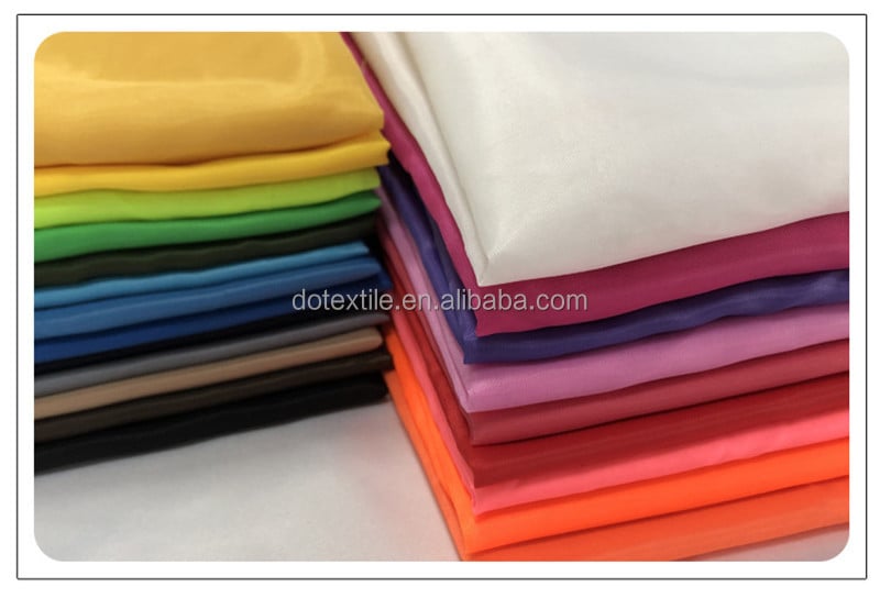 Environmental cloth competitive price solid color 230t taffeta twill lining fabric for suit factory