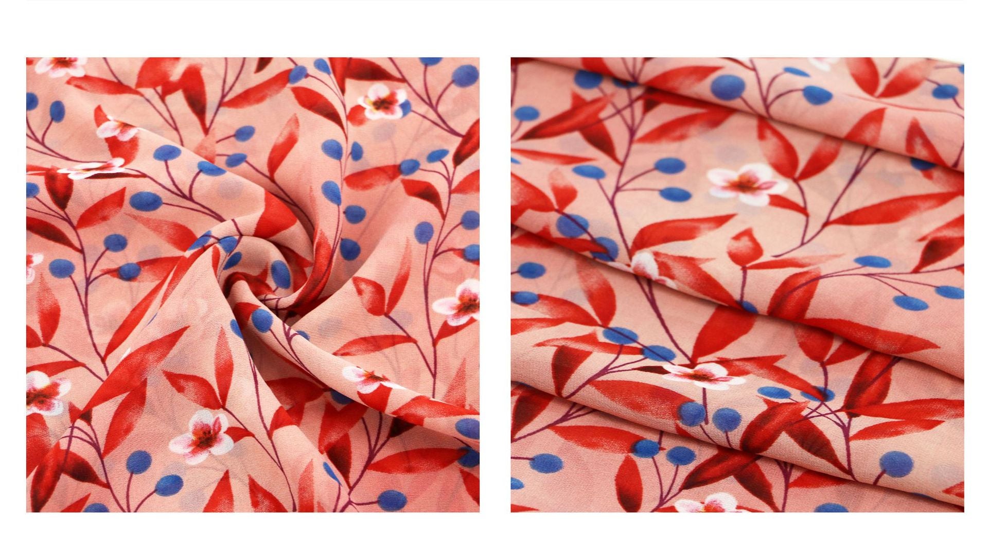 Whole sale New Georgette printed fabric spring summer dress women's fashion chiffon fabric supplier