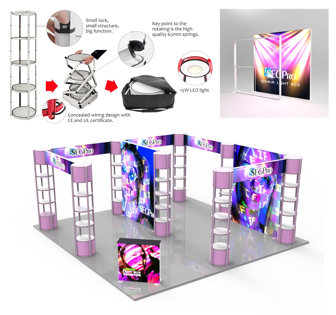 Folding Spiral Twister Tower Booth