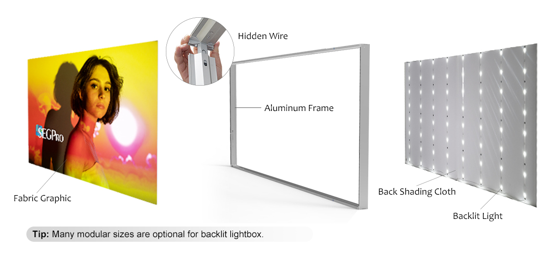 Wall Mounted LED Fabric Lightboxes