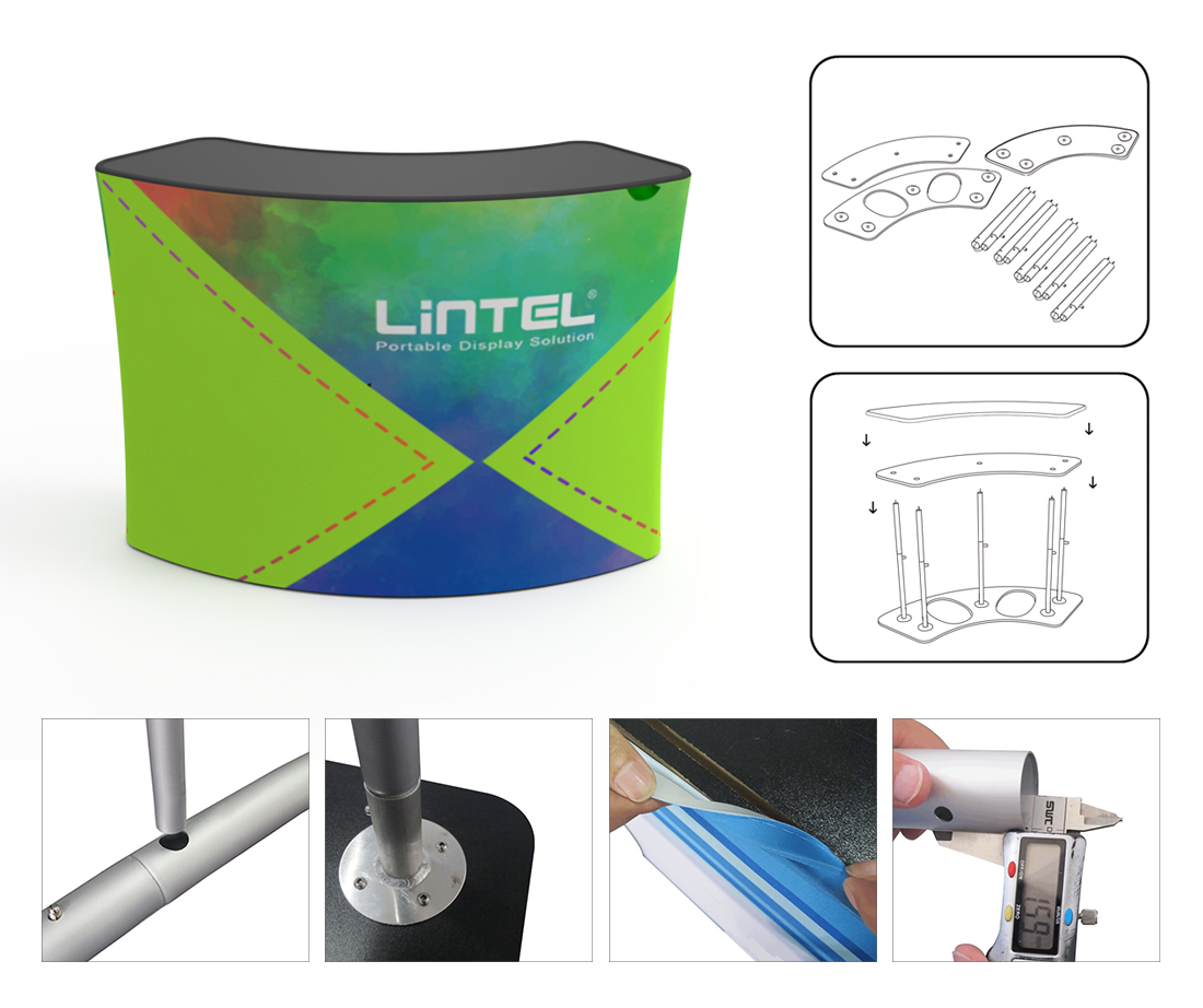 Curved Trade Show Reception Desk