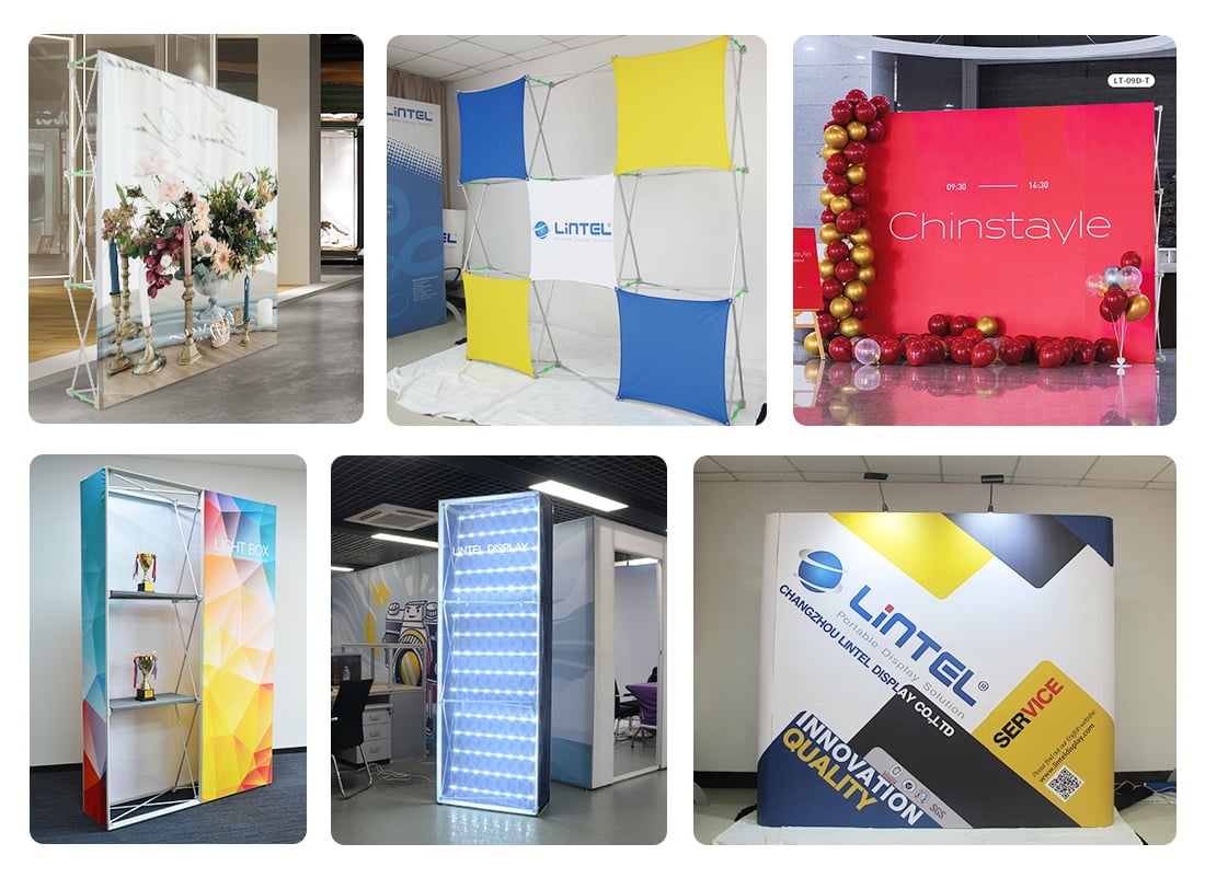 Straight Velcro Fabric Pop Up Display