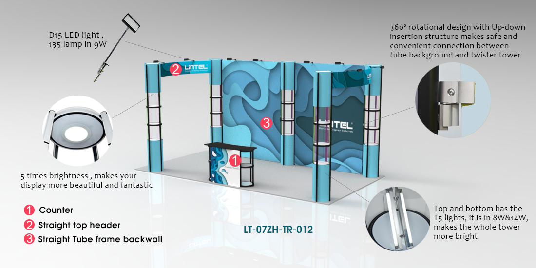 Trade Show Booth Twister Tower Stand Display