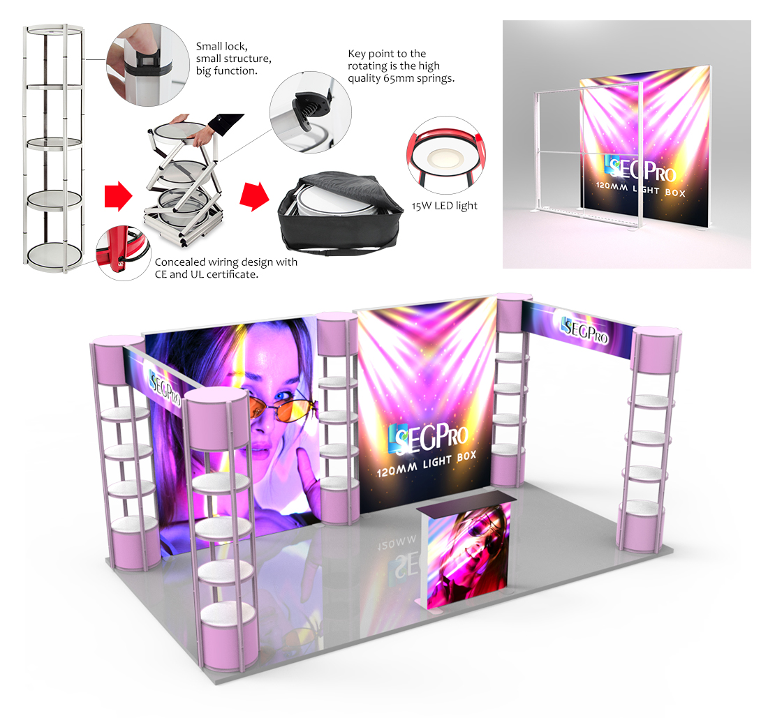 Portable Twister Tower Booth Stand