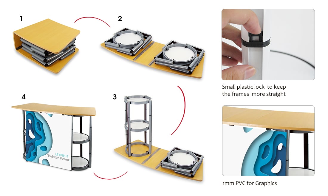 Folding Table Pop up Display