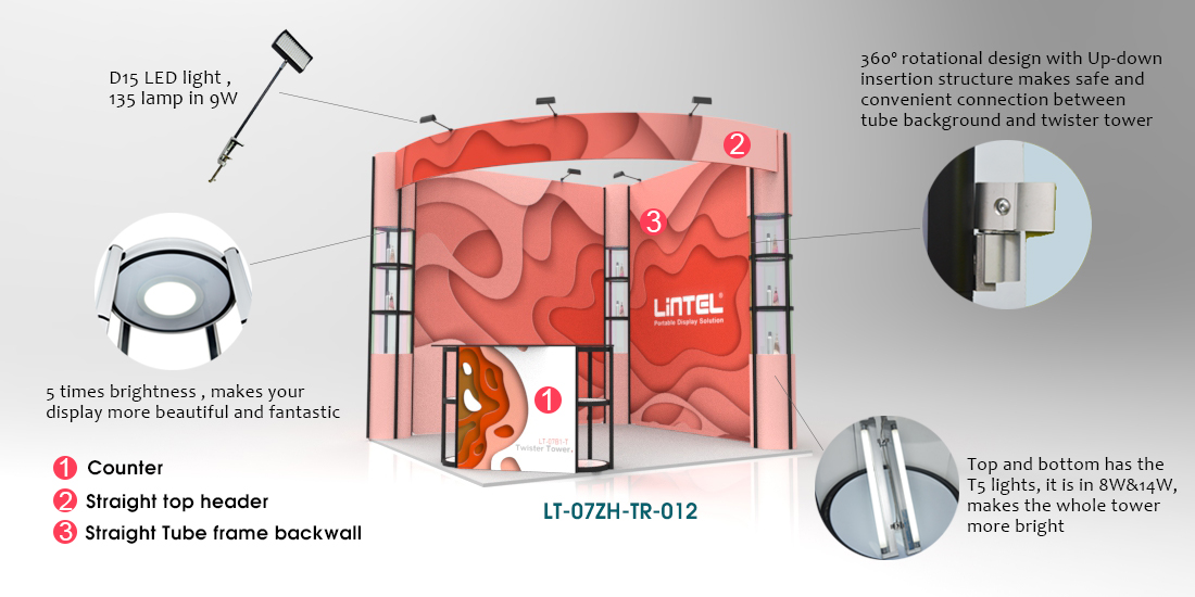 Aluminum Twister Tower Display Booth