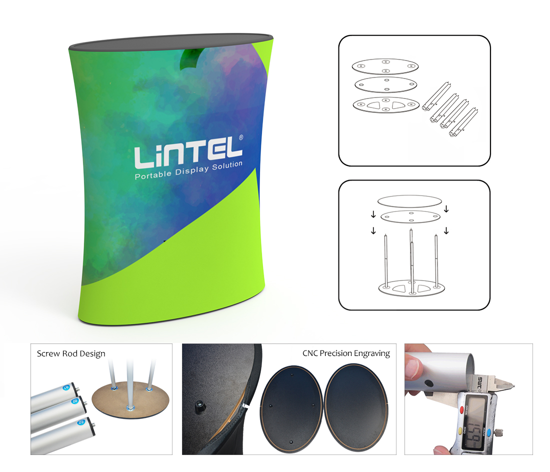 Ez Tube Tension Fabric Display Reception Counter Desk