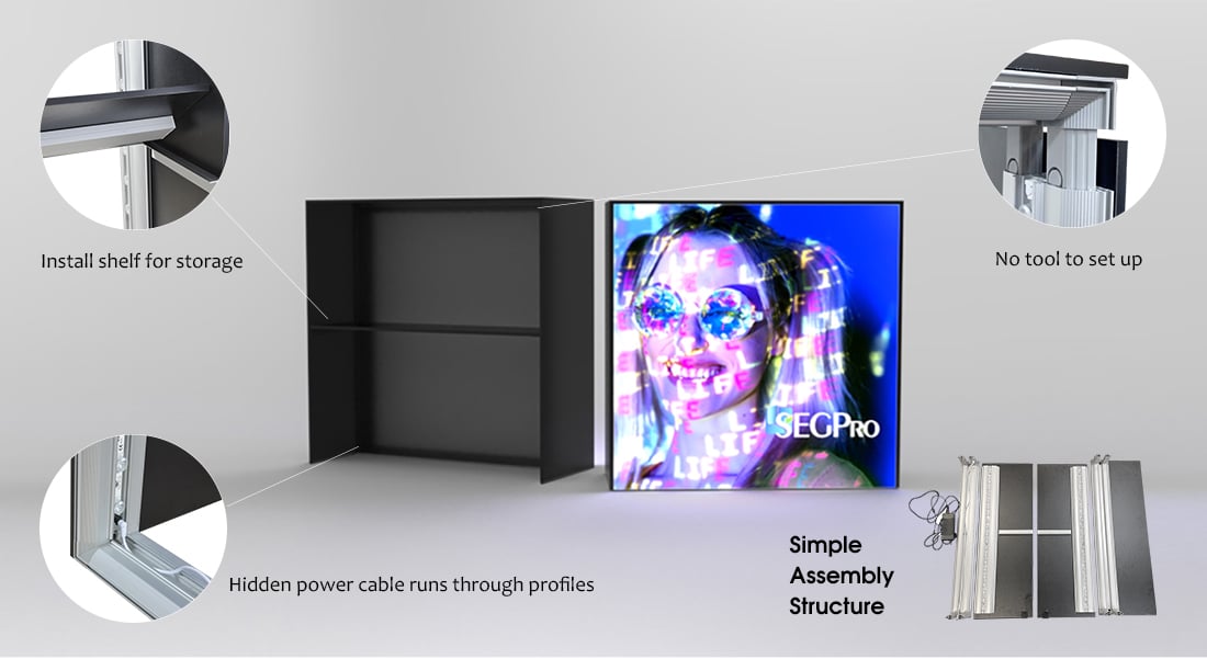 Dynamic light box promotion table