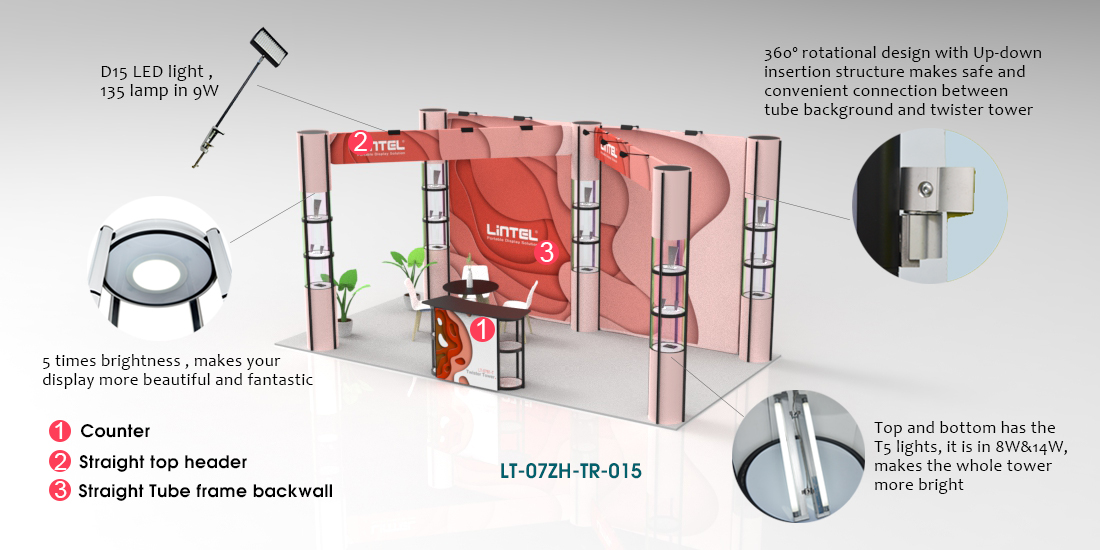 Portable Trade Show Spiral Tower Display