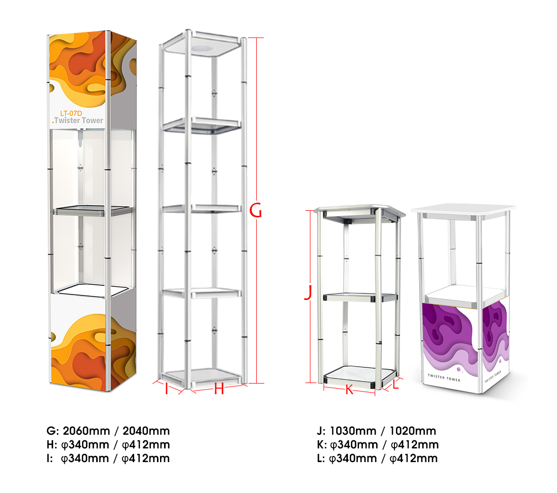 Twist Tower Trade Show Counter