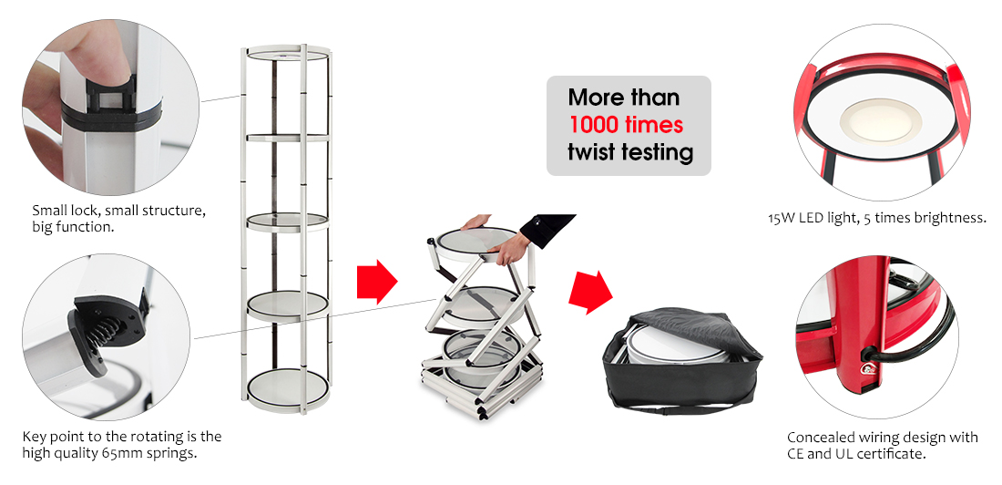 Spiral Twister Tower Pop-Up Stand