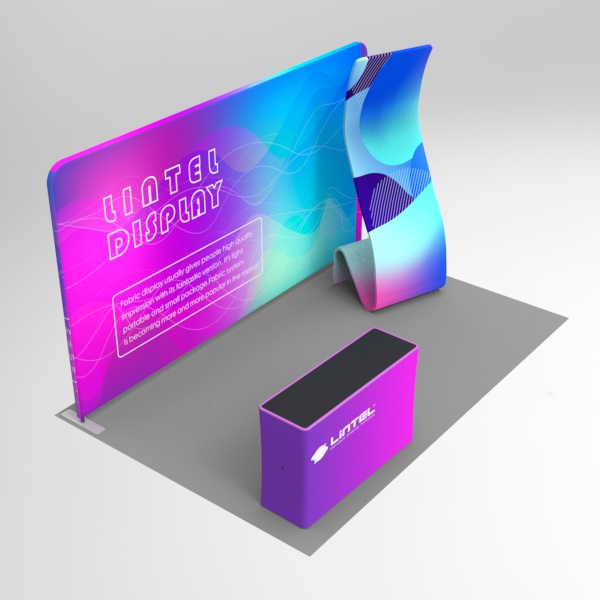 Maximisez Votre Espace avec des Kiosques de Salon Professionnel Flexibles en Tissu Élastique