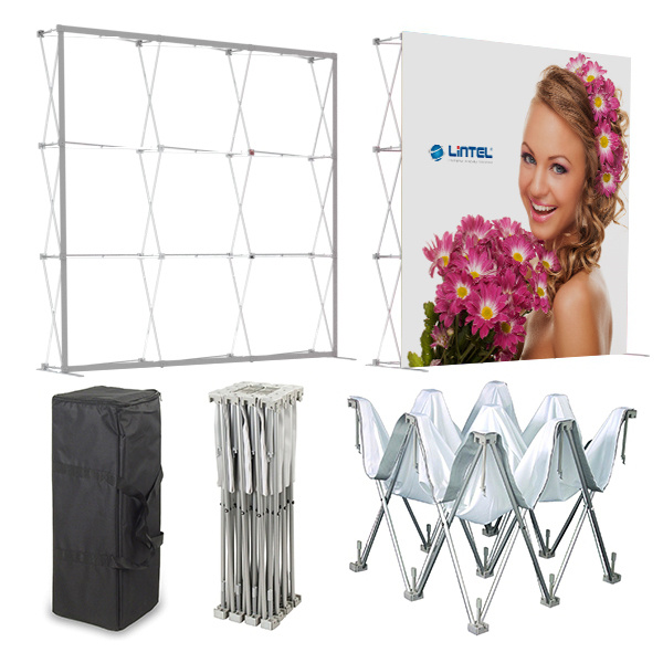 Pop up back drop frame