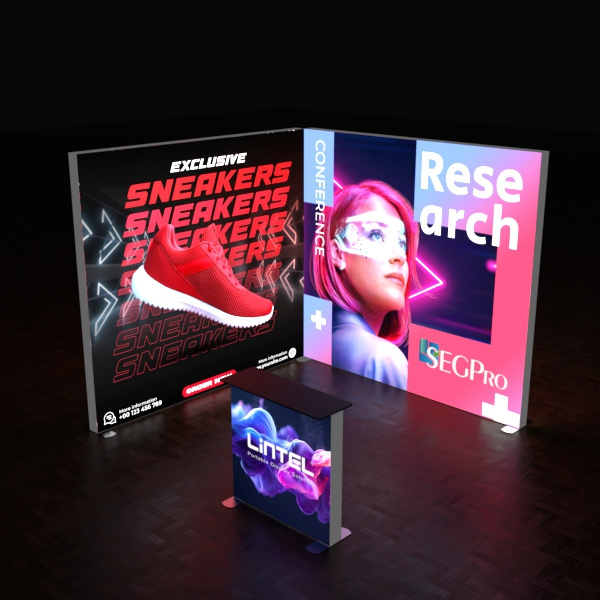 Créez une ambiance et mettez en valeur votre marque avec des vitrines lumineuses.