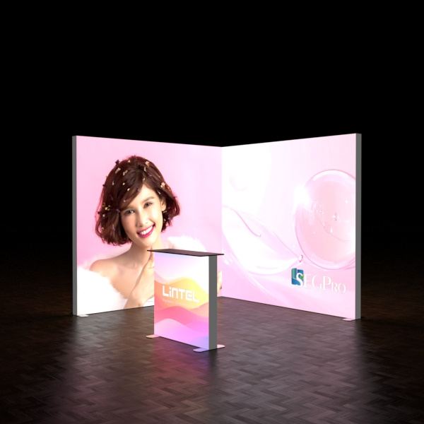 Elevate your brand with a professionally-lit exhibition stand light box