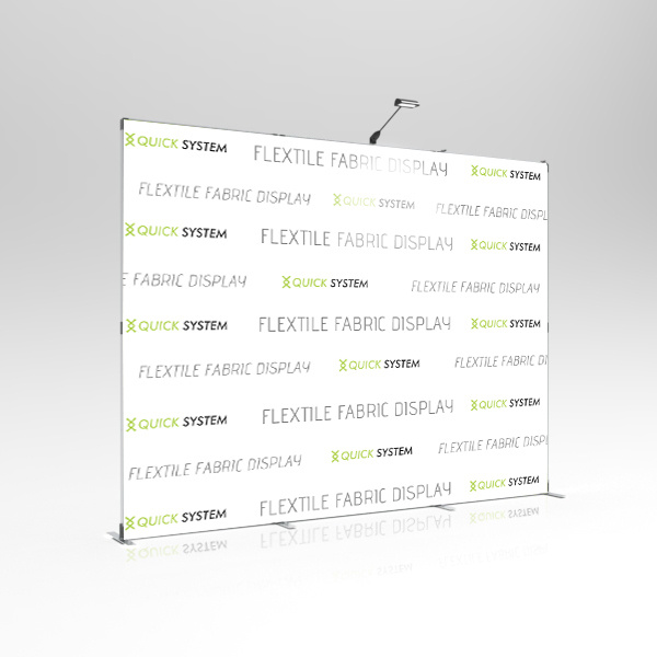 With its lightweight and collapsible design, the Flextile Fabric Display can be set up in minutes.