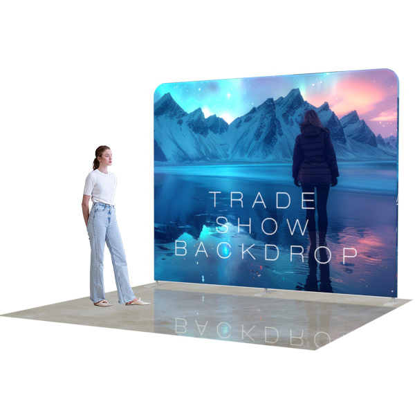 Create a memorable booth with a professional trade show backdrop