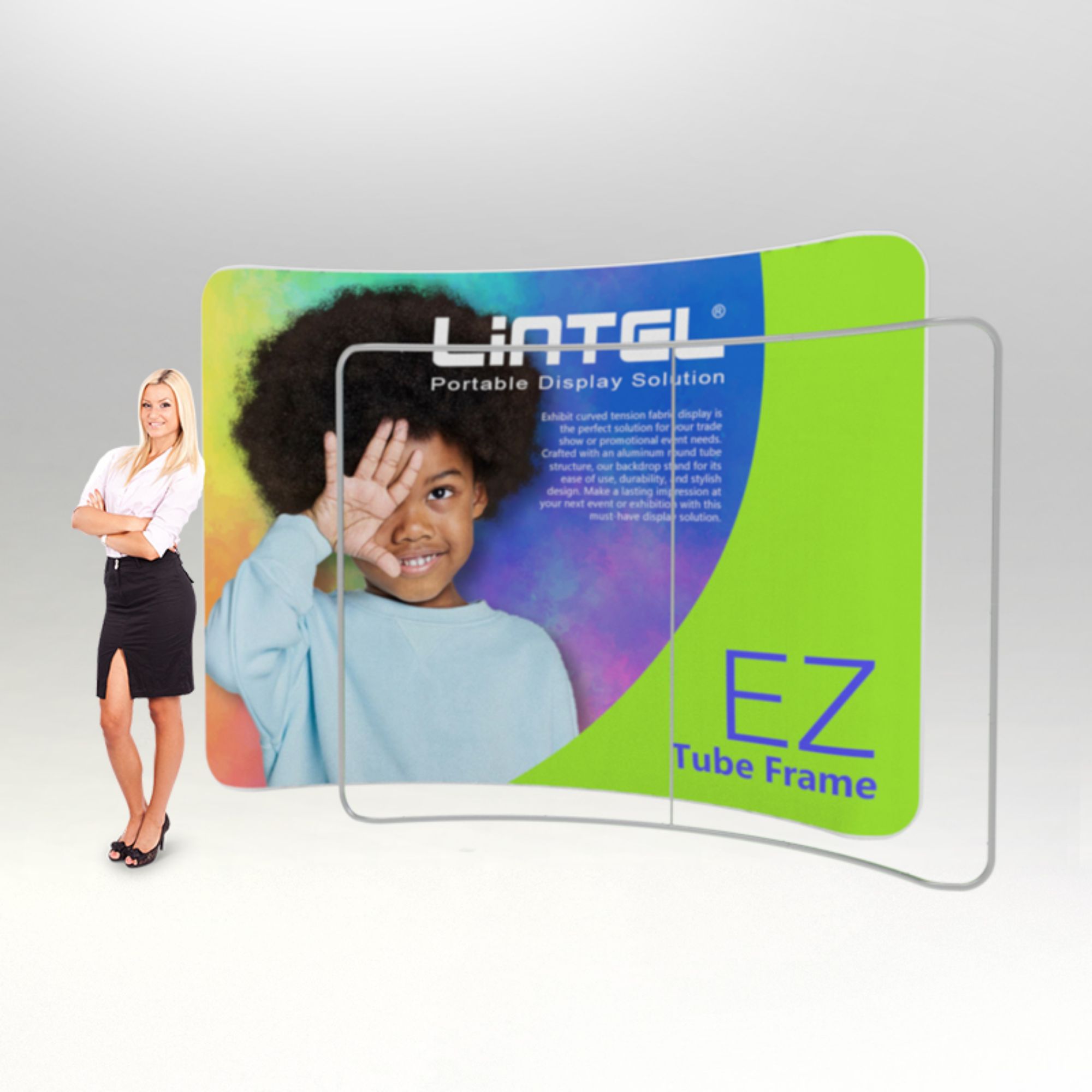 10 ft*8 ft zakrivljeni napetosni tekstilni prikaz LT-24