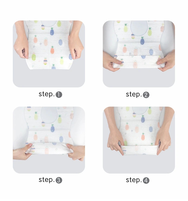Disposable Baby Bibs for Feeding and Drooling Travel Bibs for Baby Toddler & Child Boys & Girls Absorbent and Leakproof manufacture