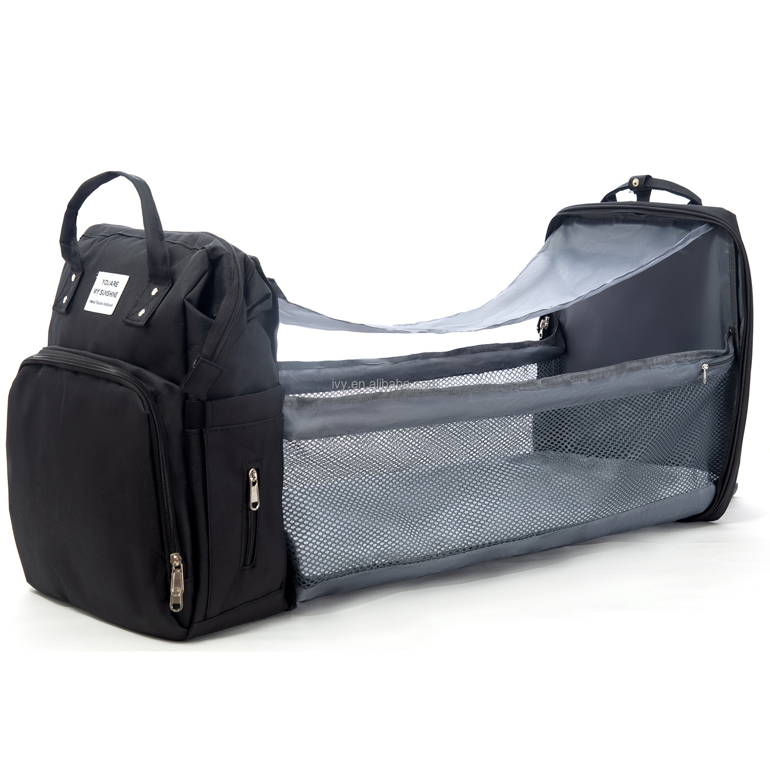 Fashion Waterproof Large Baby Backpack Diaper Bag Oxford With Stroller Straps and Changing Mat details