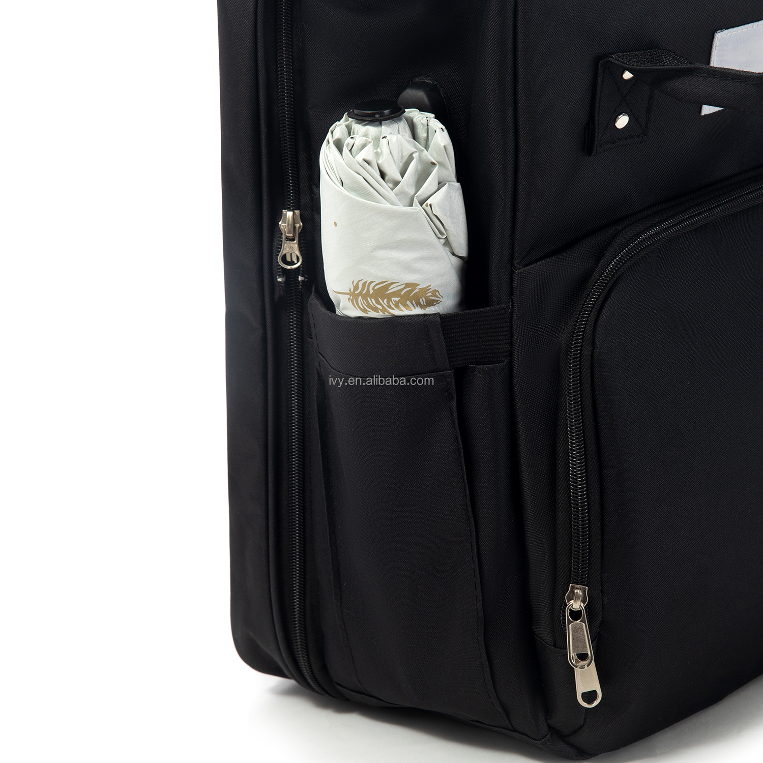 Fashion Waterproof Large Baby Backpack Diaper Bag Oxford With Stroller Straps and Changing Mat details