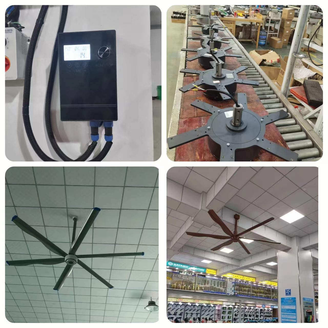 Premium Commercial Ceiling Fan High-Volume Low-Speed HVLS Made of Aluminum Alloy for Restaurants and Hotels 380V Voltage factory