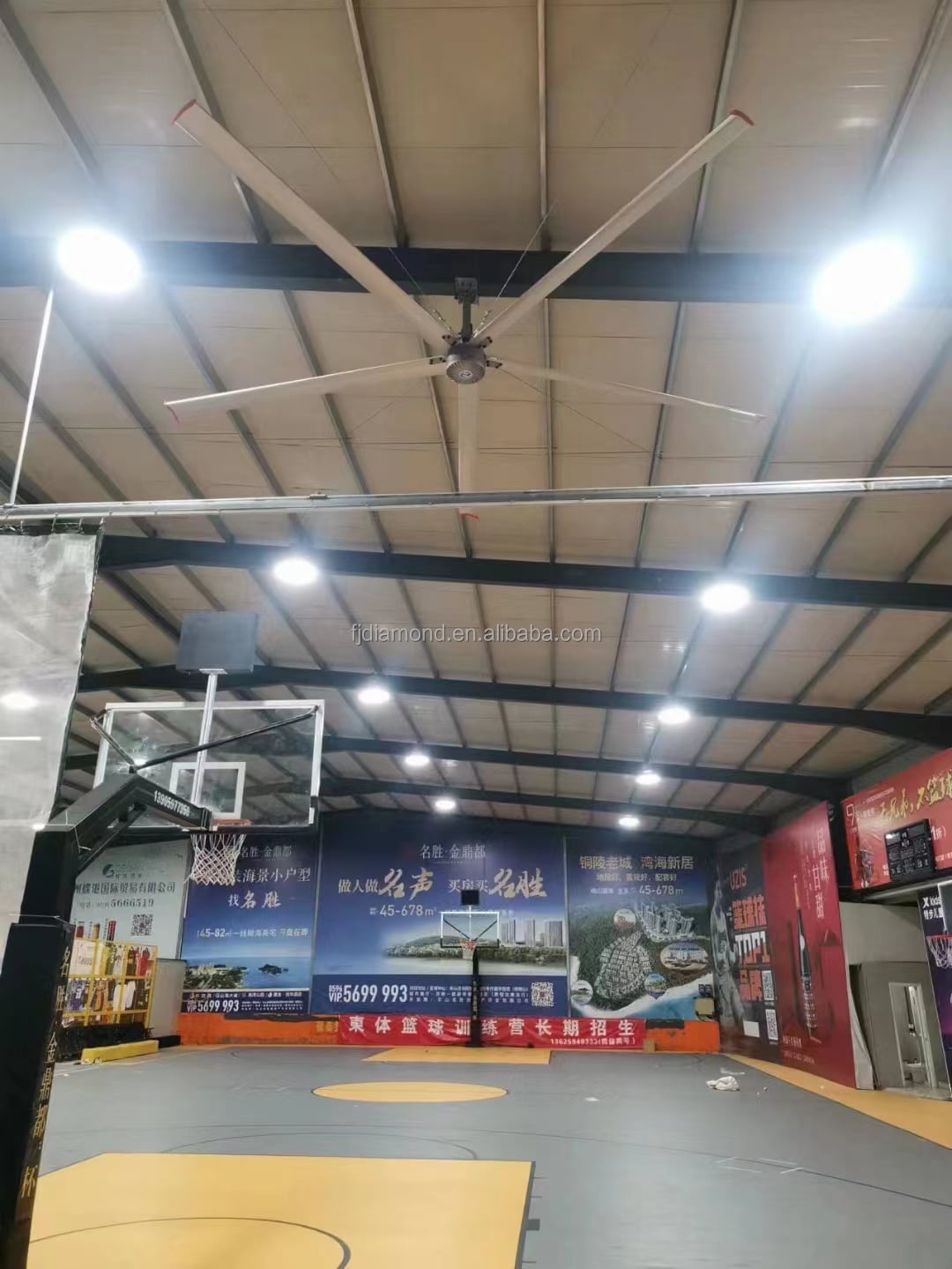 Church fan  24ft HVLS 7.3m Electric Large Industrial Ceiling Fans big Ventilation fan supplier