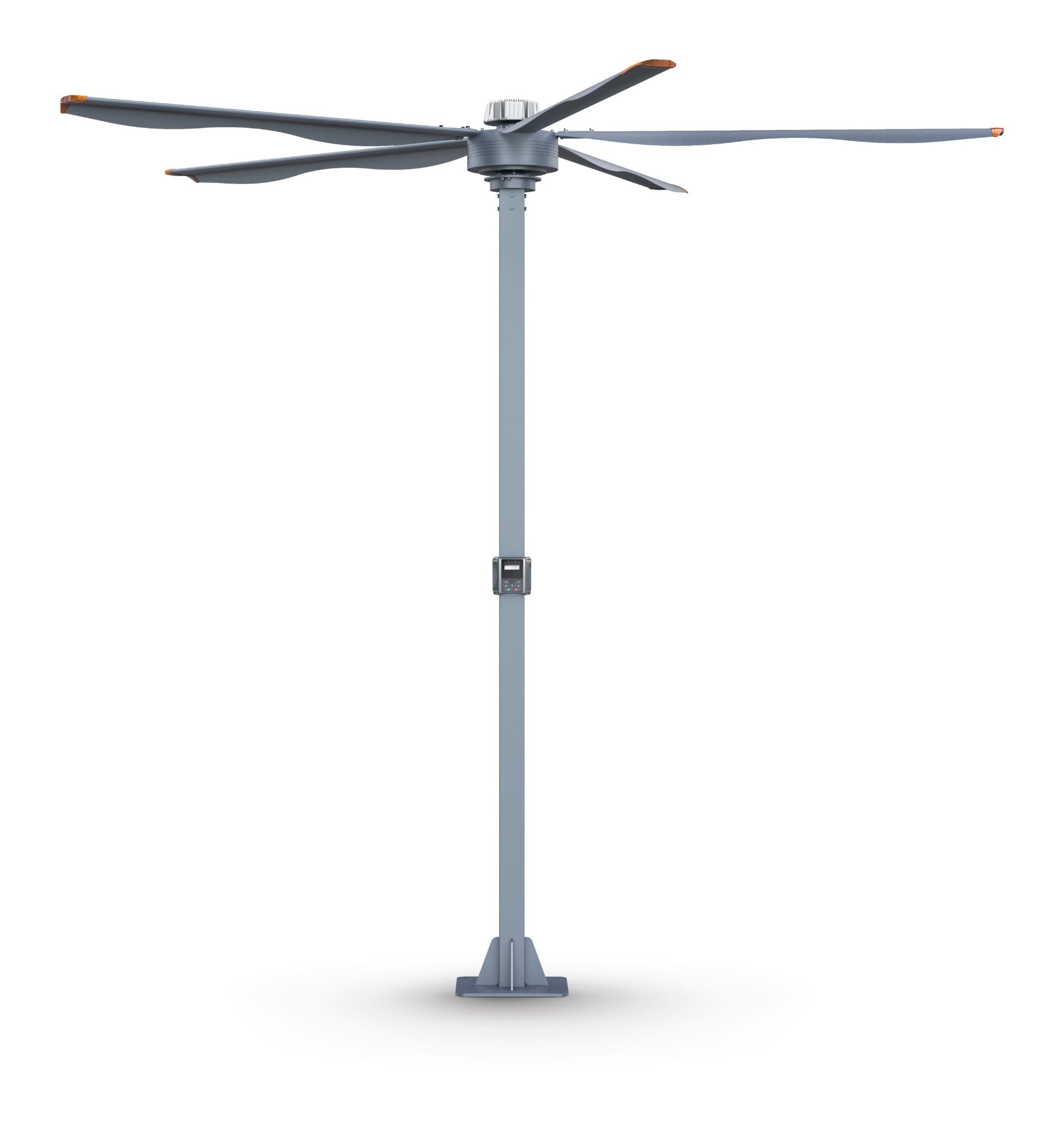 OEM tốc độ thấp lưu lượng lớn 16ft 5m động cơ PMSM quạt khổng lồ kiểu cột