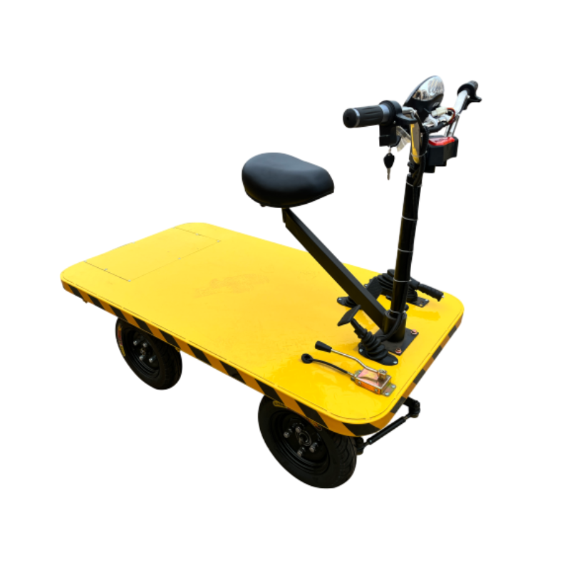 Best Selling Ready Stock Safe Guardrail 750W Electric Platform Carrier With Dual Brake For Factory Warehouse Farm Cargo Moving
