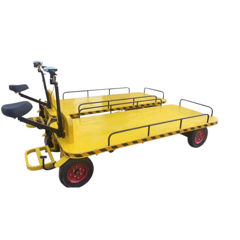 Custom Long Range Shock Absorbing 1200KG Electric Platform Carrier With Rubber Tire For Outdoor Construction Orchard Transport