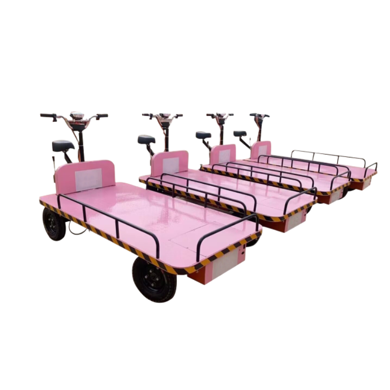 Fast Delivery RTS Foldable Low Noise 500KG Rechargeable Electric Platform Carrier With LED Light For Supermarket Greenhouse Delivery