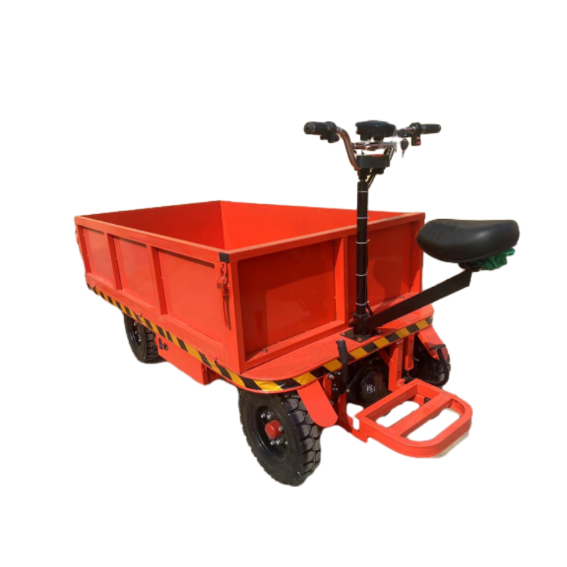 Factory OEM Custom Heavy Duty Anti Slip 800W Electric Platform Carrier With Brake For Construction Farm Workshop Handling	