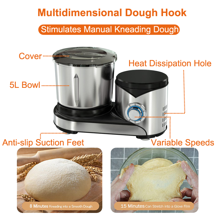 Say goodbye to messy spills with a stand mixer that includes a pouring shield